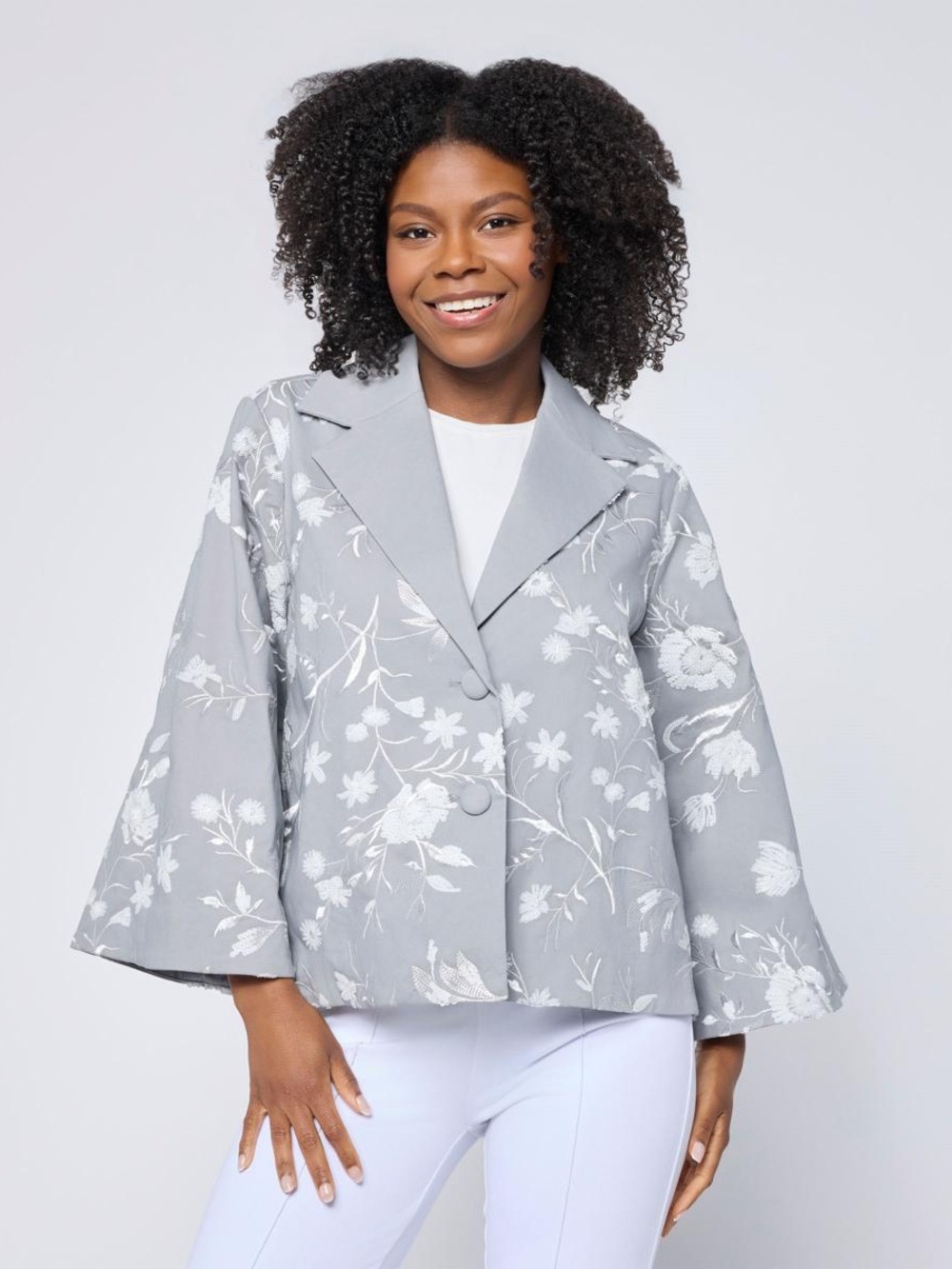 WynneCollection Matte Sequin-Embellished Twill Jacket